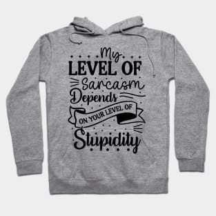 My level of sarcasm depends on your level of stupidity Hoodie